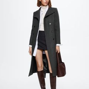 MANGO wool long coat